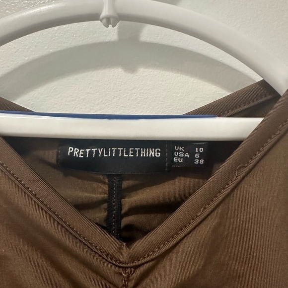 PLT Brown Rouged Tank Bodysuit - Picture 3 of 4